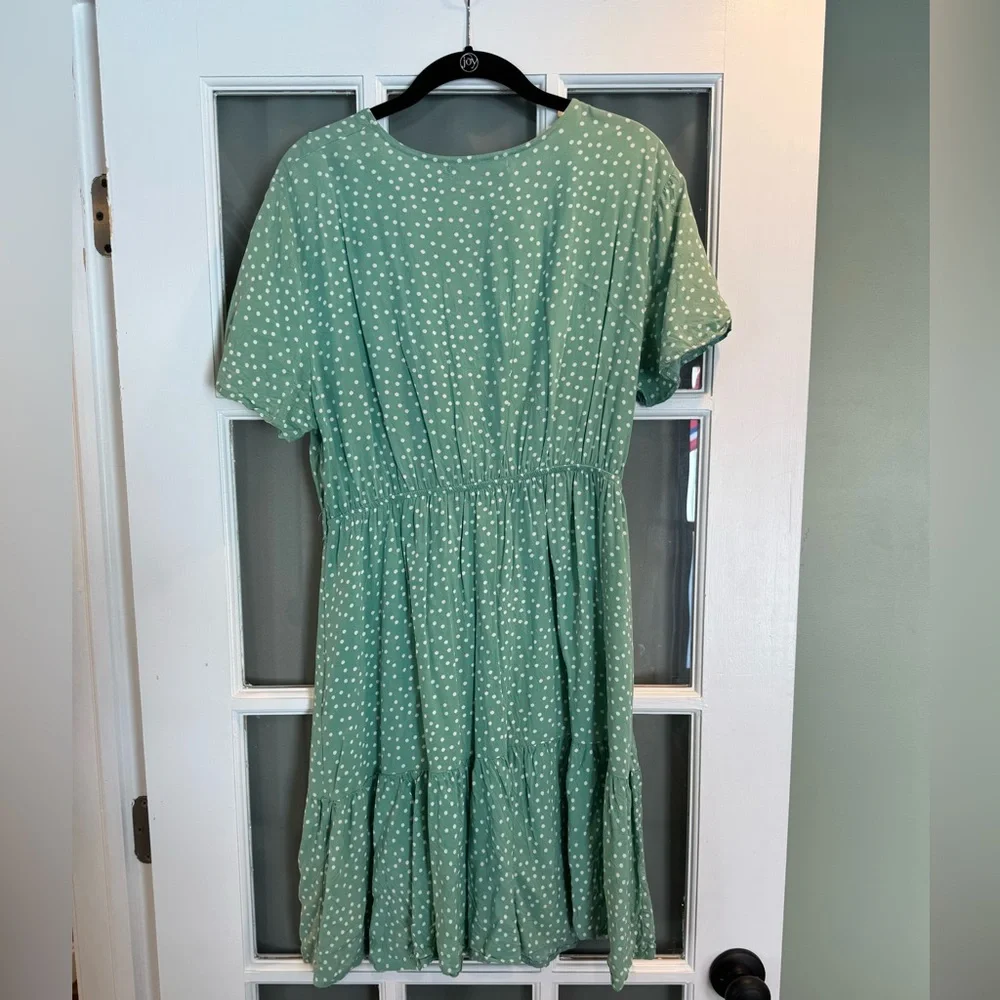 Green Polka Dot Sundress - Picture 2 of 3